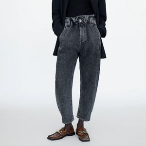 Black Paperbag Boyfriend Jeans